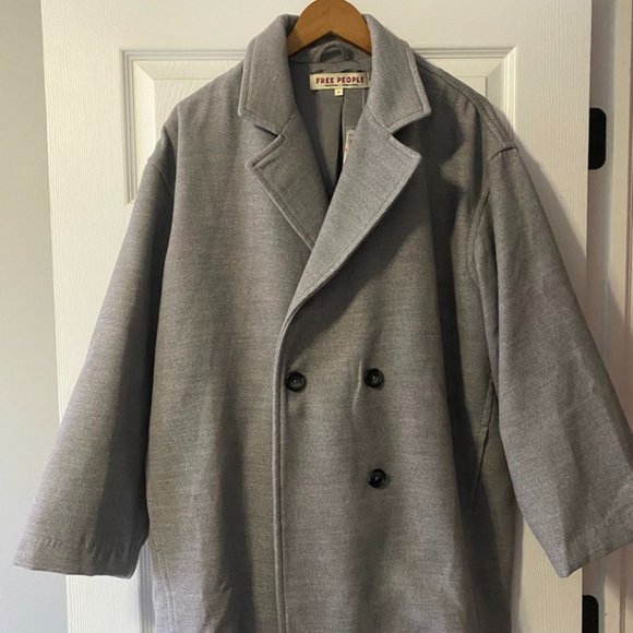 FREE PEOPLE Hannah Slouch Blazer (M) Grey